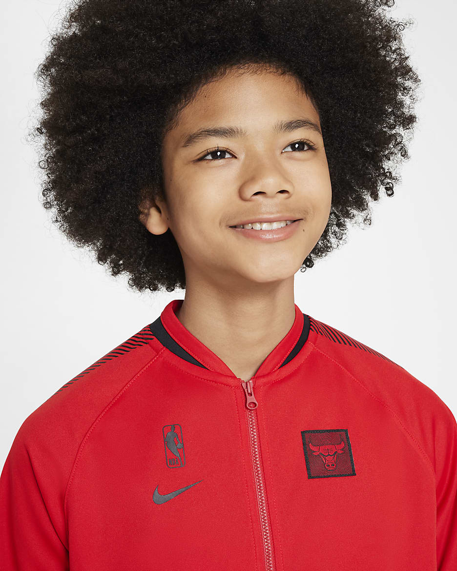 Chicago Bulls Starting 5 Courtside Older Kids' Nike Dri-FIT NBA Tracksuit - University Red