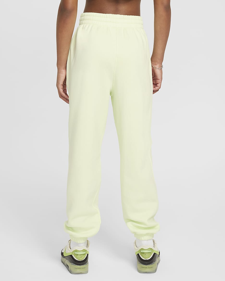 Nike Sportswear Club Fleece Big Kids' Loose Pants - Lime Ice/Lime Ice/White