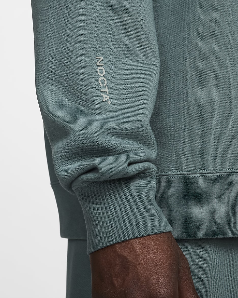 NOCTA CS-crewtrøje i fleece til mænd - Mineral Slate/Faded Spruce/Mica Green