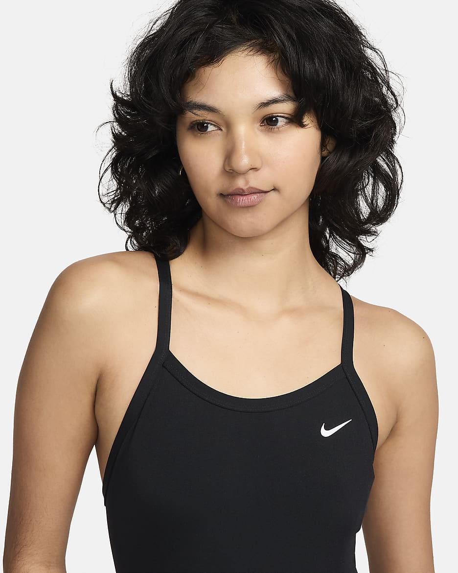 Nike HydraStrong Racerback One-Piece Swimsuit - Black