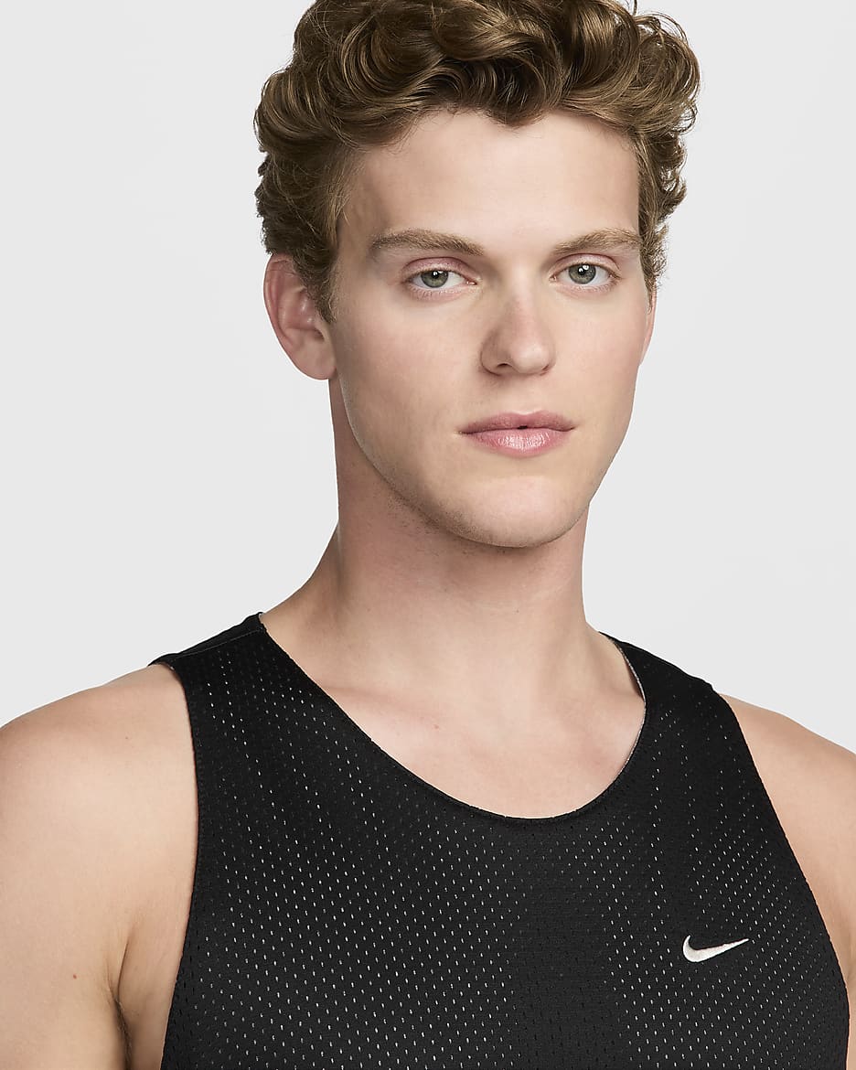 Nike Standard Issue Men's Dri-FIT Reversible Basketball Jersey - Black/Dark Grey/Pale Ivory