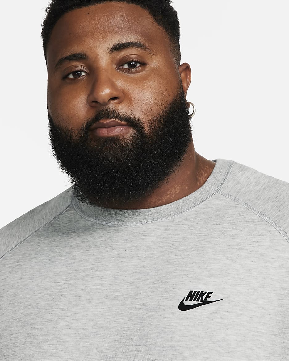 Nike Sportswear Tech Fleece Men's Crew - Dark Grey Heather/Black
