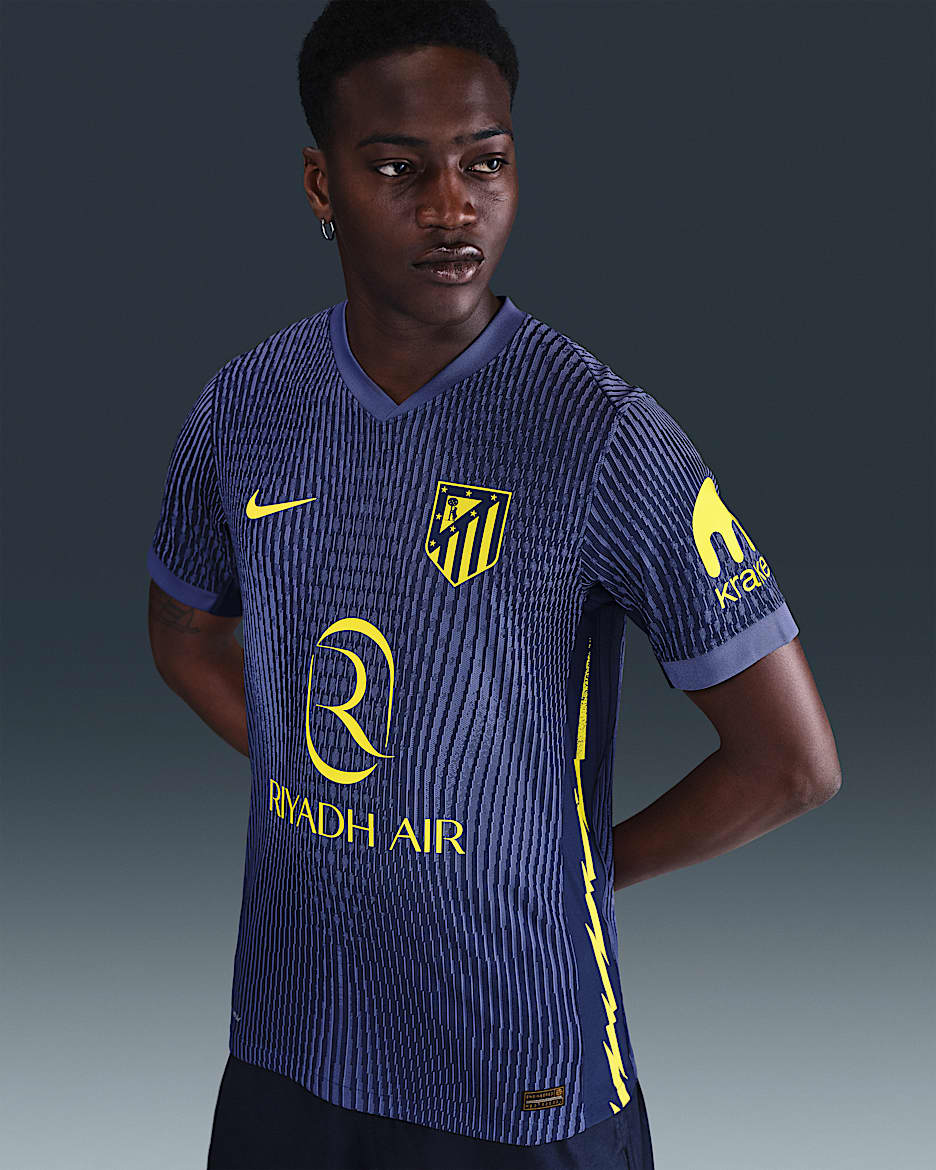 Segunda equipación Match Atlético de Madrid 2025/26 Camiseta de fútbol Authentic Nike Dri-FIT ADV - Hombre - Binary Blue/Dark Purple Dust/Vibrant Yellow