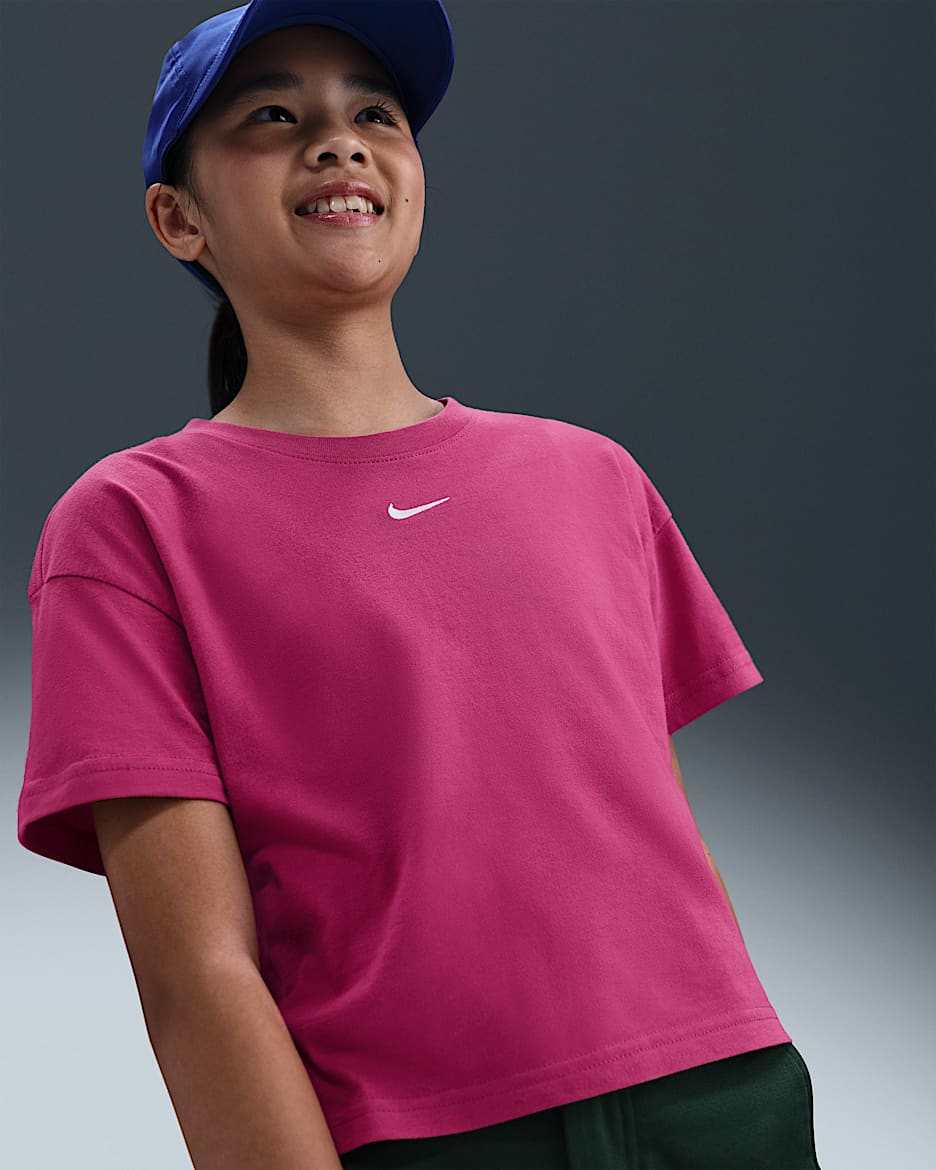 Nike Sportswear Essential 大童 (女童) T 恤 - Sweet Beet