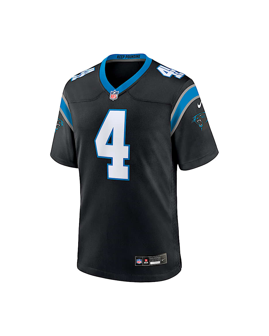 Tetairoa McMillan Carolina Panthers 2025 NFL Draft First Round Pick Big Kids' Nike NFL Game Jersey - Black