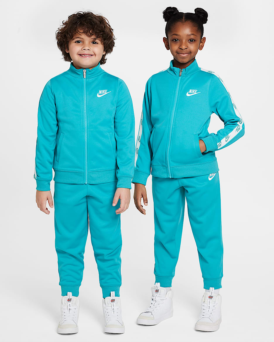 Nike Dri-FIT Little Kids' 2-Piece Full-Zip Set with Logo Taping - Dusty Cactus