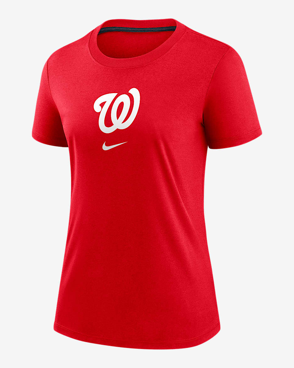 Playera Nike de la MLB para mujer Washington Nationals Authentic Collection Early Work - Rojo