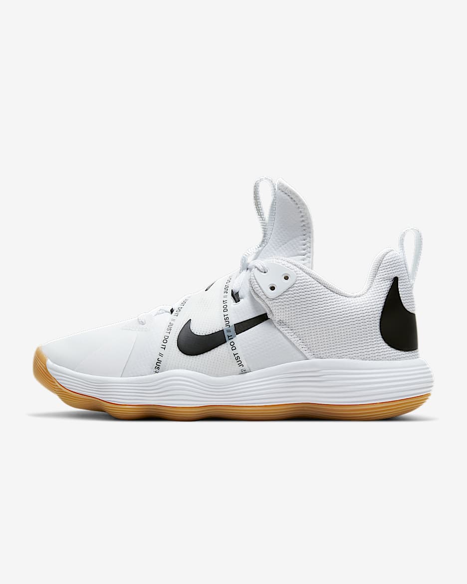 Nike React HyperSet Indoor Court Shoes - White/Gum Light Brown/Black