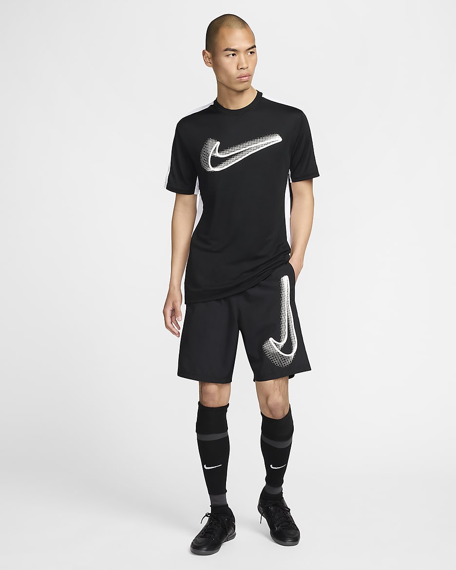 Shorts de fútbol para hombre Nike Academy - Negro/Blanco/Blanco