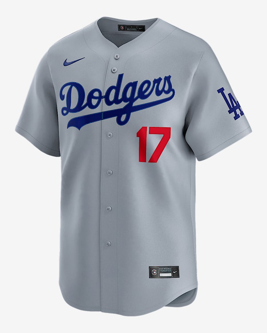 Jersey Nike Dri-FIT ADV de la MLB Limited para hombre Shohei Ohtani Los Angeles Dodgers - Gris nube