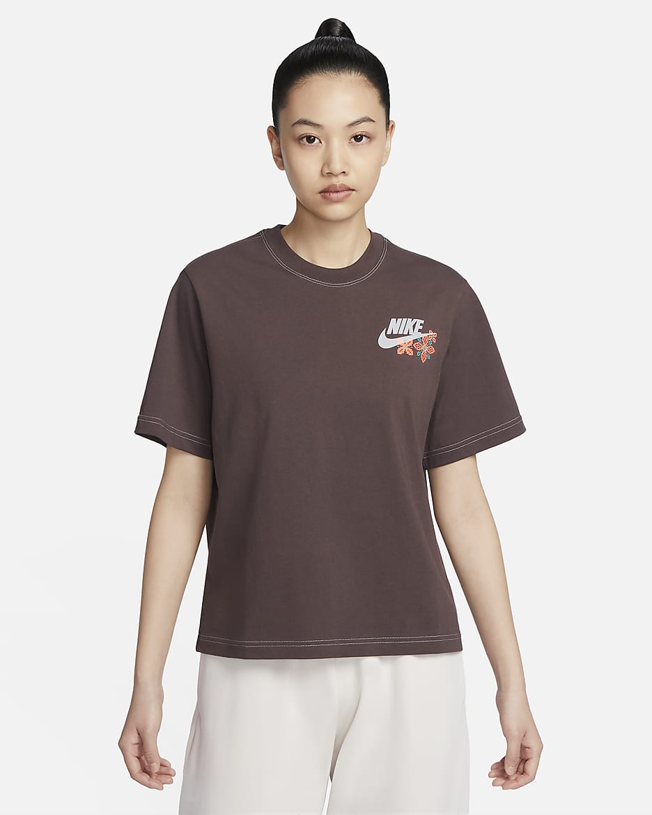 Nike Sportswear Women's Boxy T-Shirt - Baroque Brown