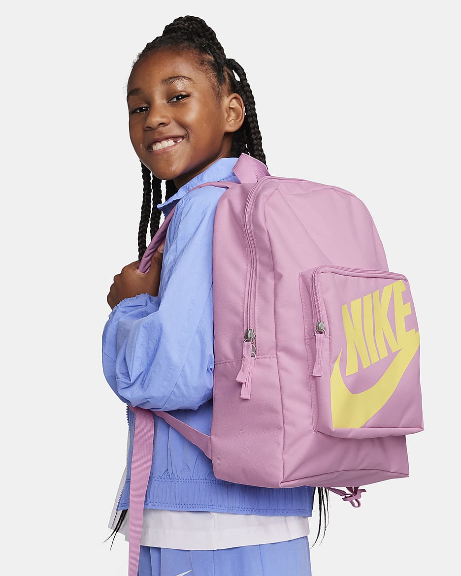 Plecak dziecięcy Nike Classic (16 l) - Pink Rise/Pink Rise/Light Laser Orange