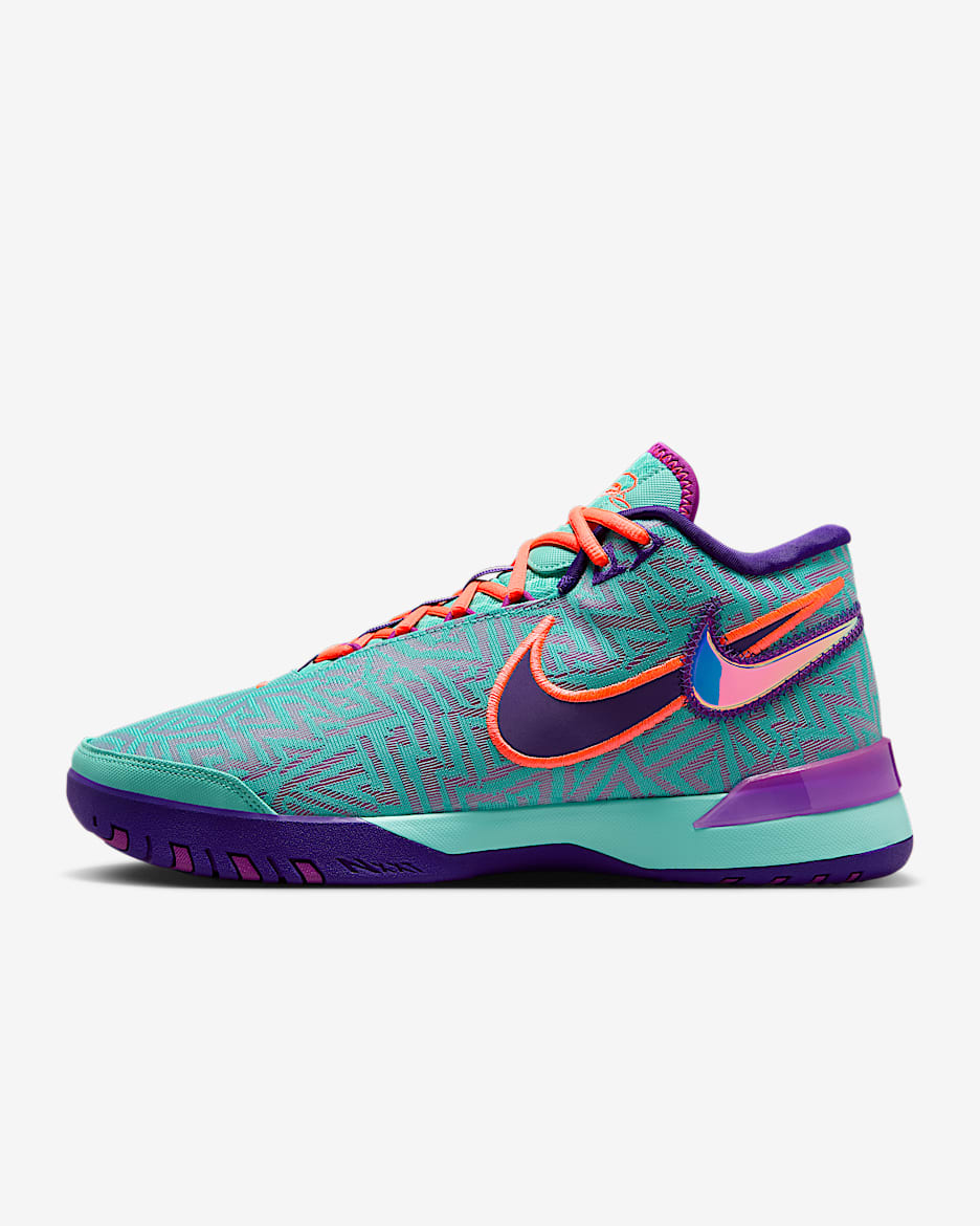 LeBron NXXT Genisus EP Basketball Shoes - Hyper Turquoise/Court Purple/Bright Mango/Vivid Purple