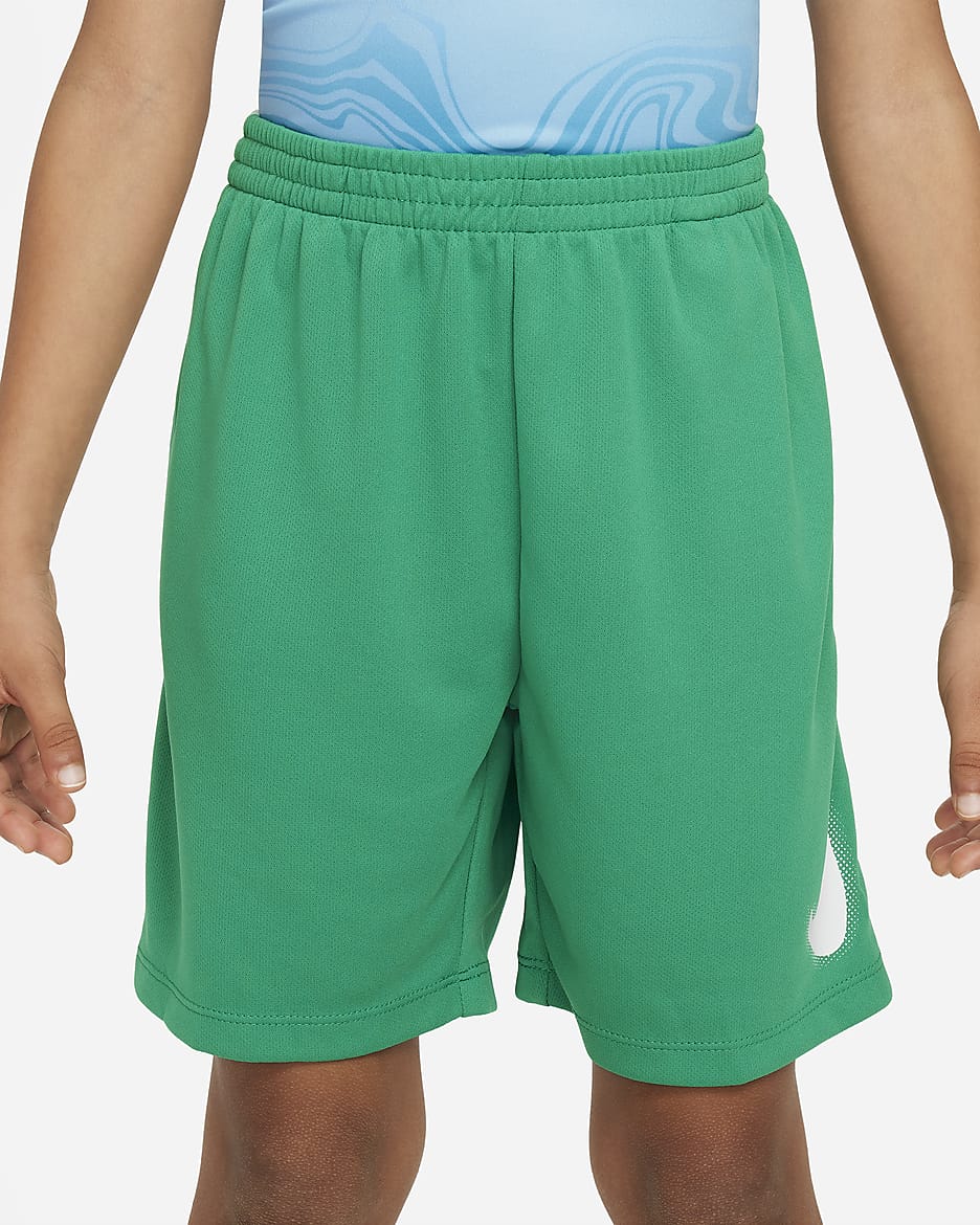 Shorts Dri-FIT para niños talla pequeña Nike "All Day Play" - Verde estadio