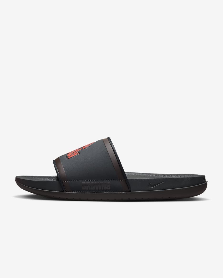 Nike Offcourt (NFL Cleveland Browns) Slide - Anthracite/Seal Brown/Team Orange