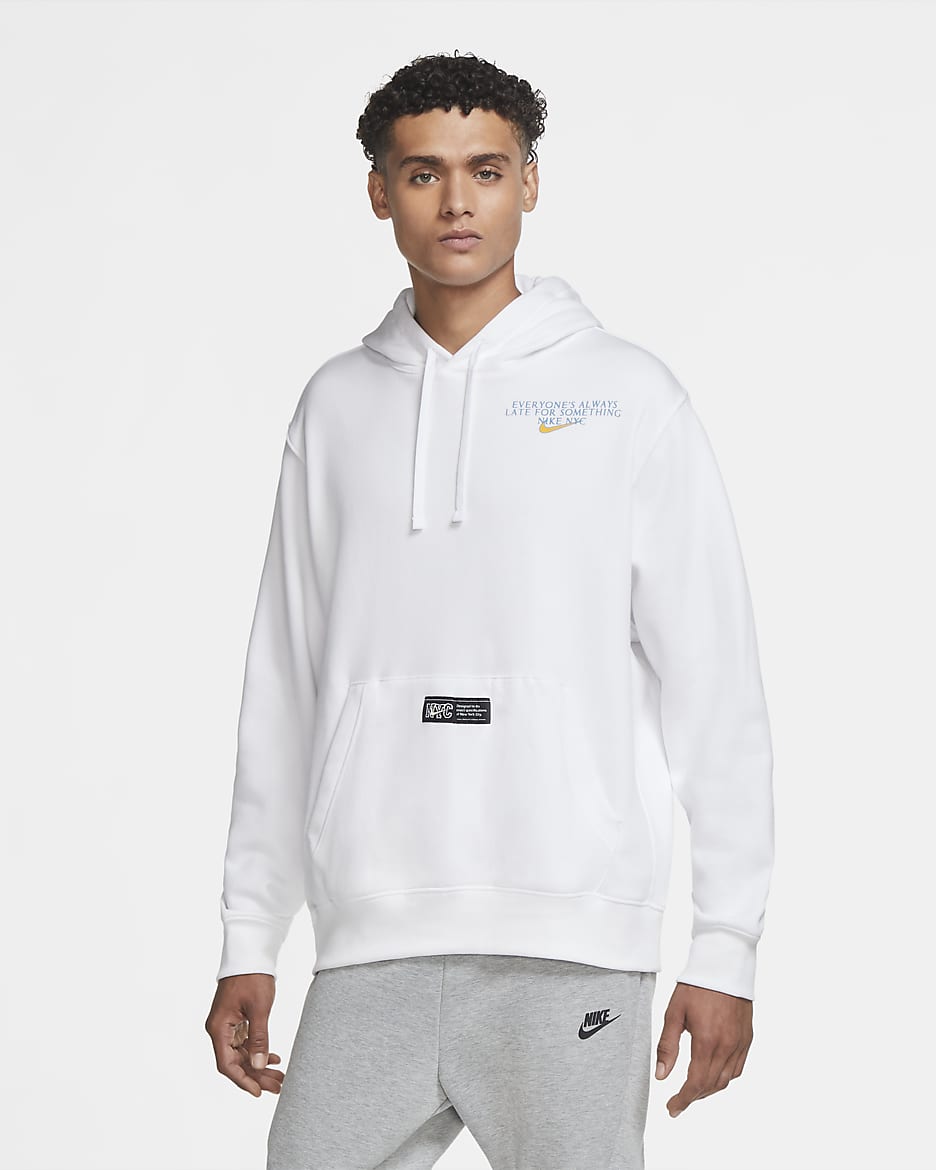 Nike Sportswear Club Fleece Men's Pullover Hoodie - White