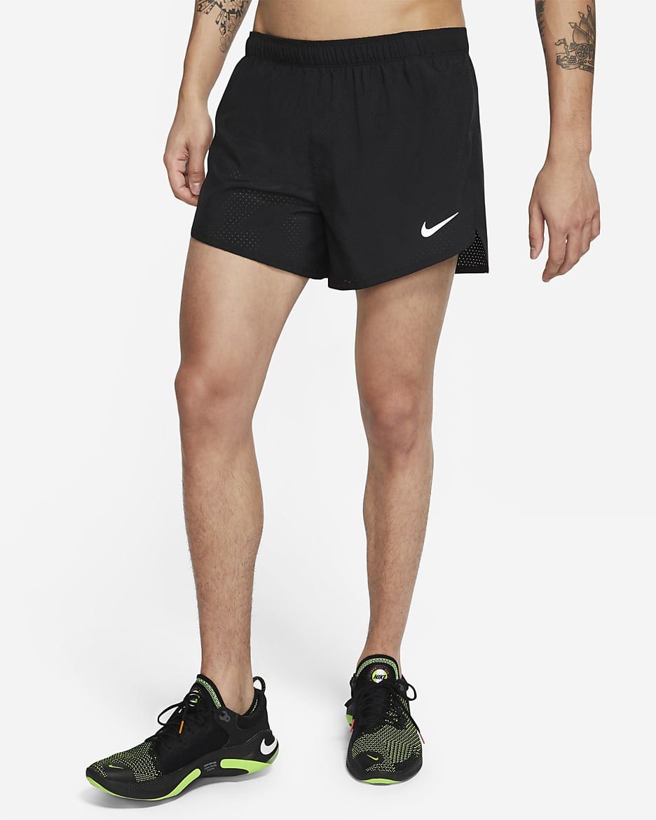 Tävlingsshorts Nike Fast 10 cm med foder för män - Svart