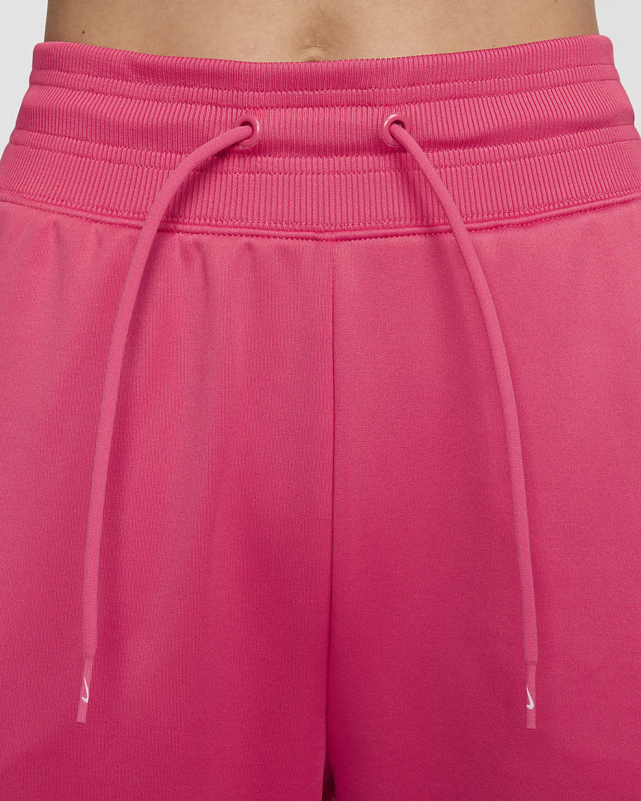 Joggers de tiro alto de 7/8 para mujer Nike Therma-FIT One - Rosa margarita/Negro