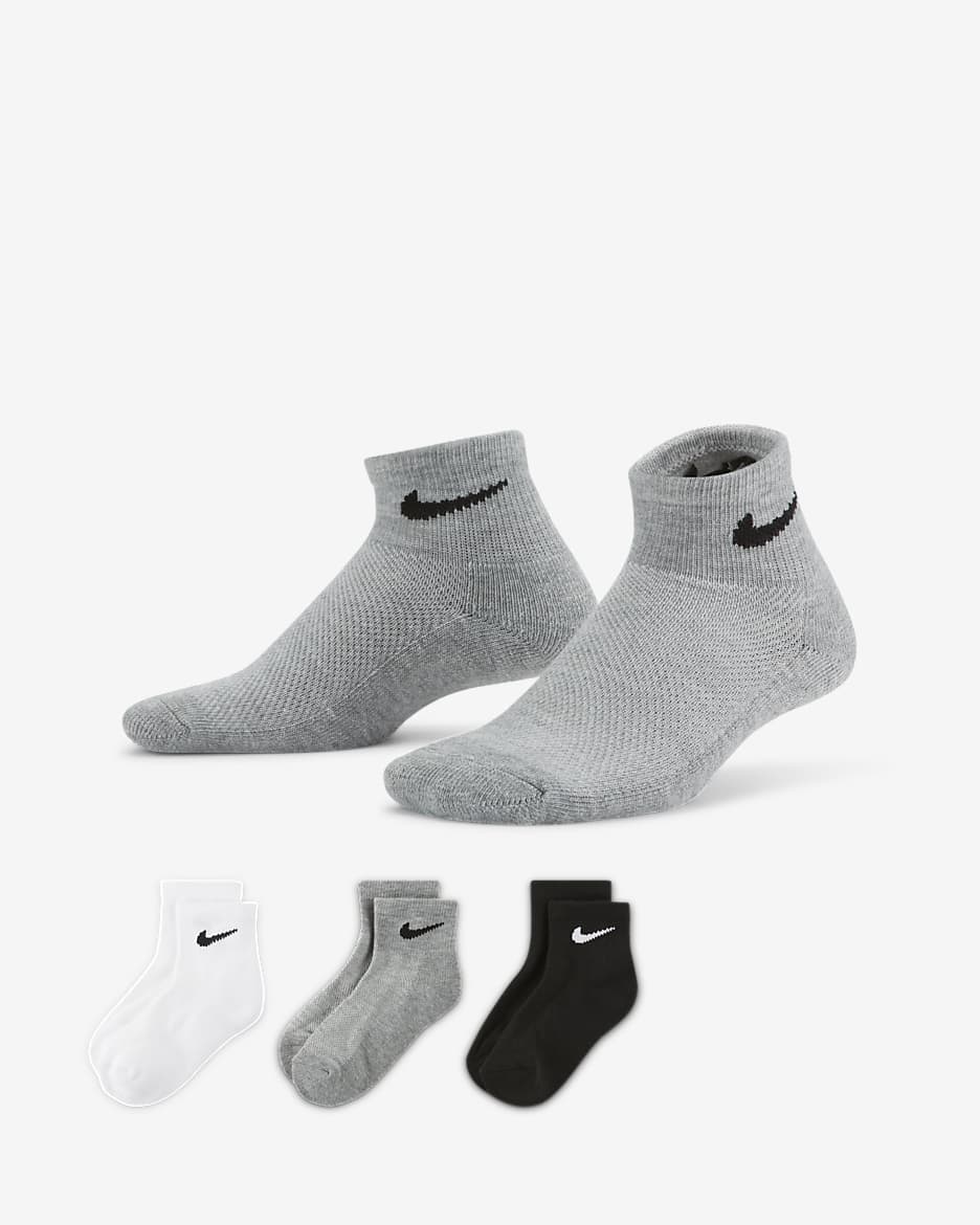 Nike Mesh and Cushioned Little Kids' Ankle Socks (6 Pairs) - White