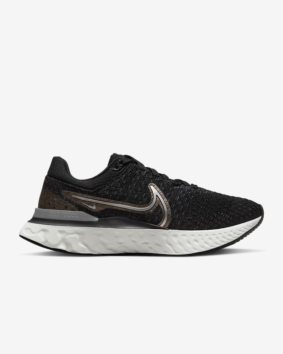 Nike React Infinity 3 Women's Road Running Shoes - Black/Anthracite/Metallic Copper/Metallic Silver