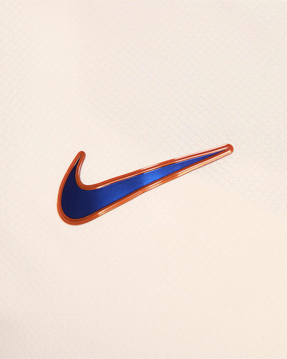 Camisola de futebol de réplica Nike Dri-FIT do equipamento alternativo Stadium Chelsea F.C. 2024/25 para mulher - Guava Ice/Laranja Team/Azul Rush