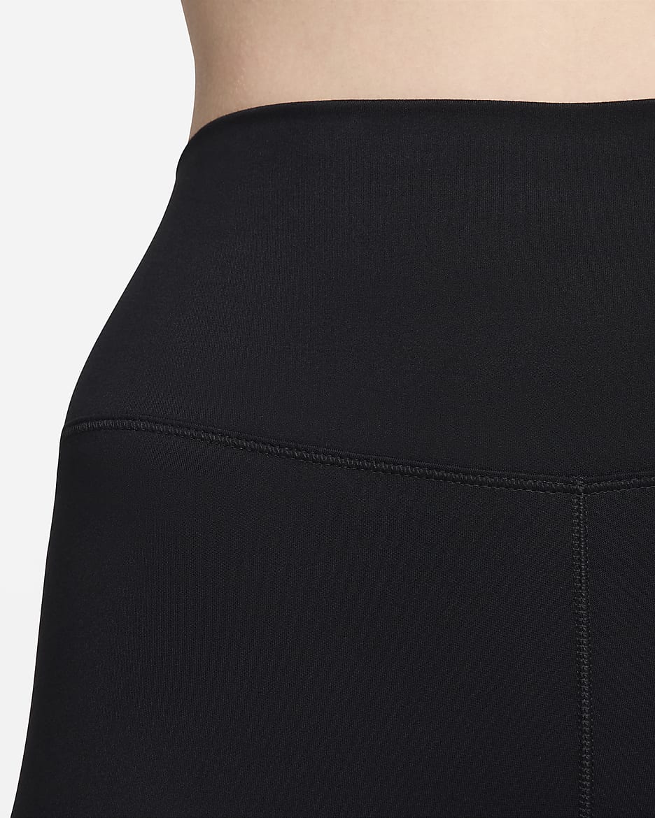 Shorts da ciclista 13 cm a vita alta Nike One – Donna - Nero/Nero