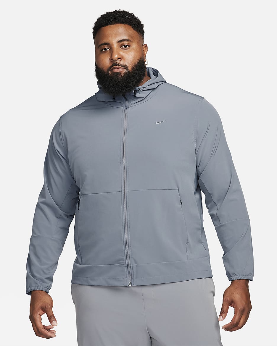 Veste à capuche déperlante Nike Unlimited pour homme - Smoke Grey/Noir/Smoke Grey