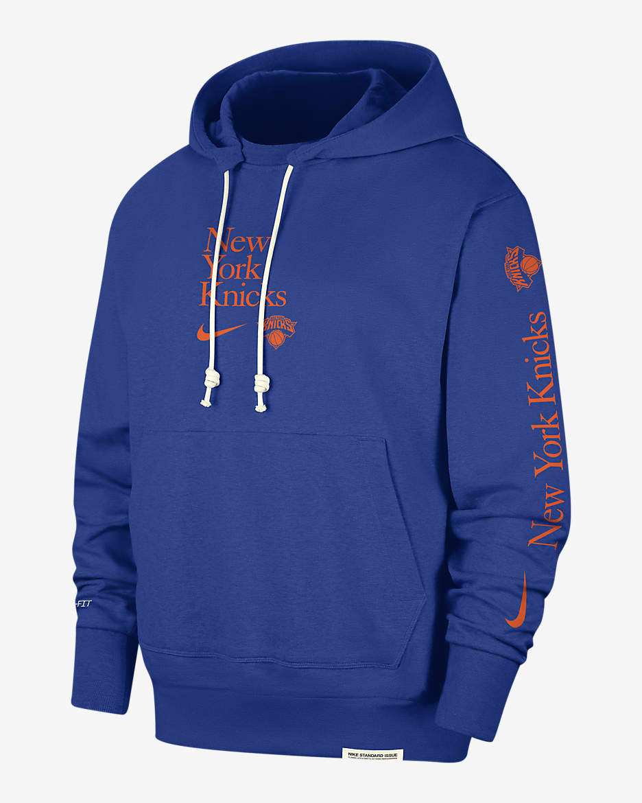 New York Knicks Standard Issue Courtside Men's Nike Dri-FIT NBA Hoodie - Rush Blue