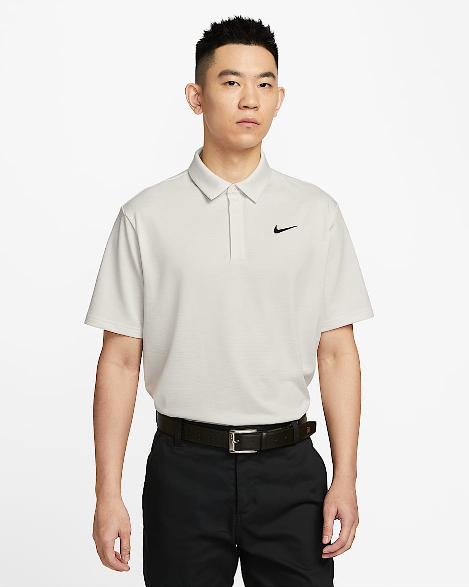 เสื้อโปโลกอล์ฟผ้าแจ็คการ์ดผู้ชาย Dri-FIT Nike Tour - Pale Ivory/Photon Dust/ดำ