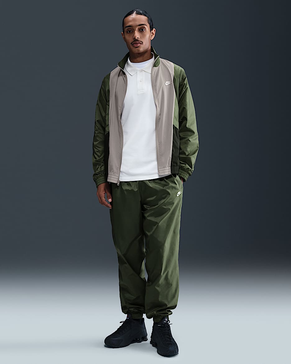 Conjunto deportivo tejido Nike Club para hombre - Oliva medio/Secuoya/Gris universitario/Blanco