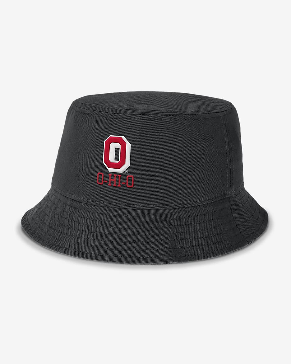 Ohio State Buckeyes Legacy Apex Men's Nike College Bucket Hat - Black