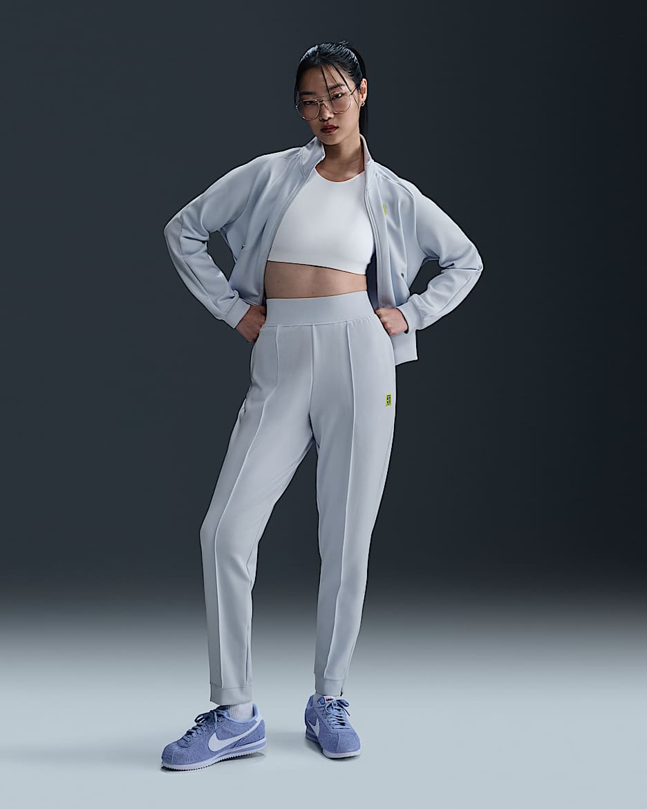 Pantaloni da tennis in maglia NikeCourt Dri-FIT - Donna - Football Grey