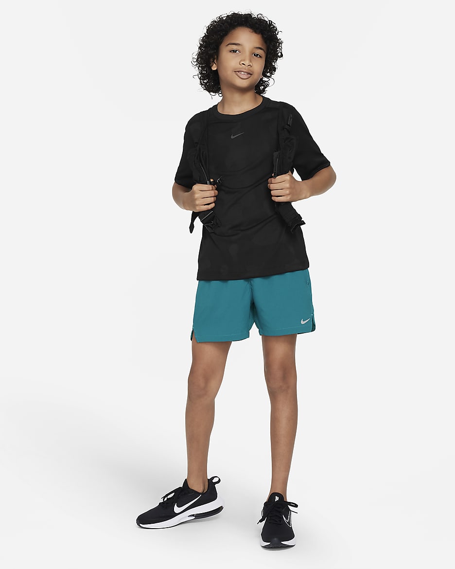 Nike Multi Tech EasyOn Big Kids' (Boys') Dri-FIT Training Shorts - Geode Teal/Black