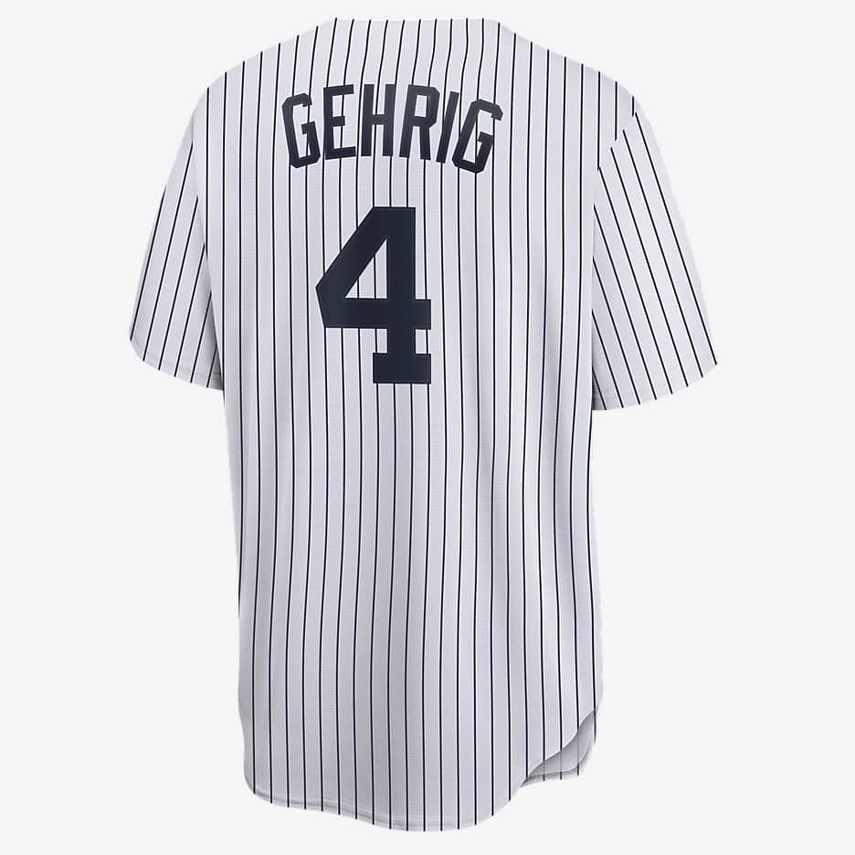 MLB New York Yankees (Lou Gehrig) Men's Cooperstown Baseball Jersey - White