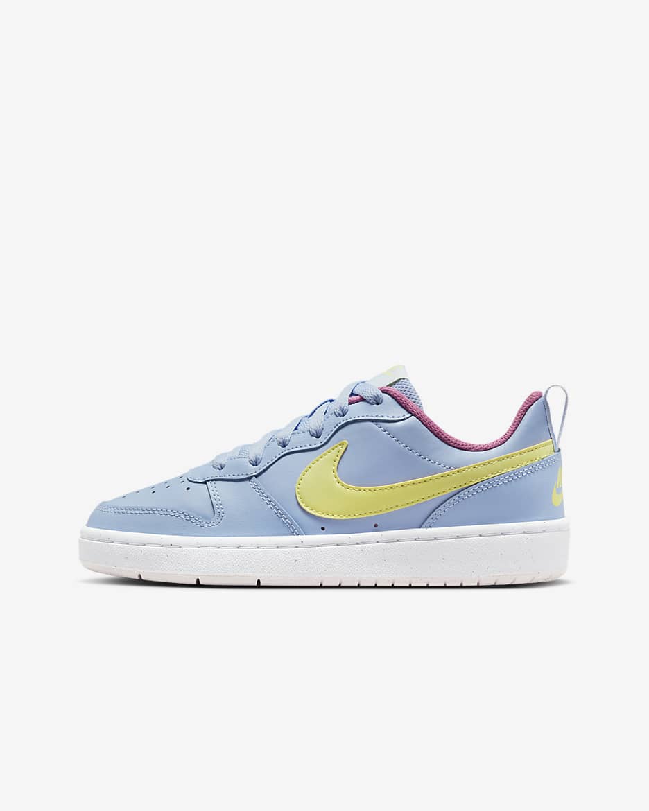 Nike Court Borough Low 2 Older Kids' Shoes - Cobalt Bliss/Pearl Pink/Cosmic Fuchsia/Light Lemon Twist