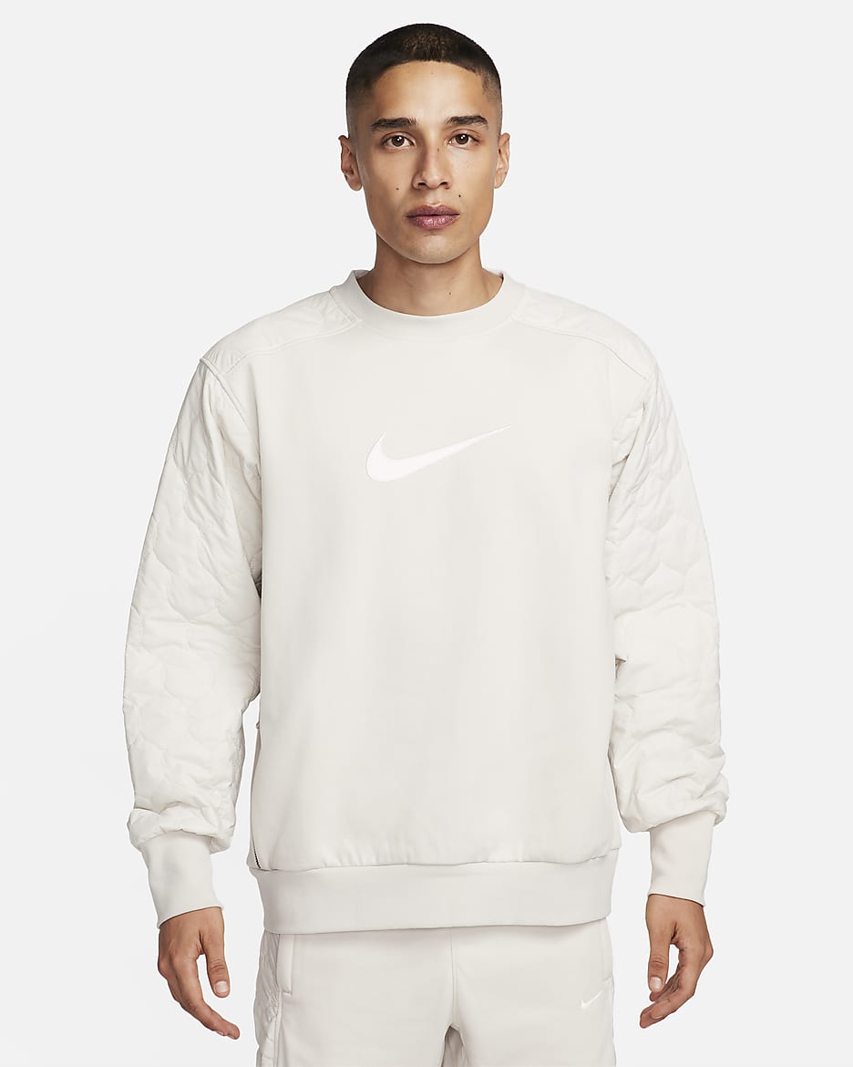 Sudadera de cuello redondo de básquetbol para hombre Nike Standard Issue - Marrón verdoso claro/Vela