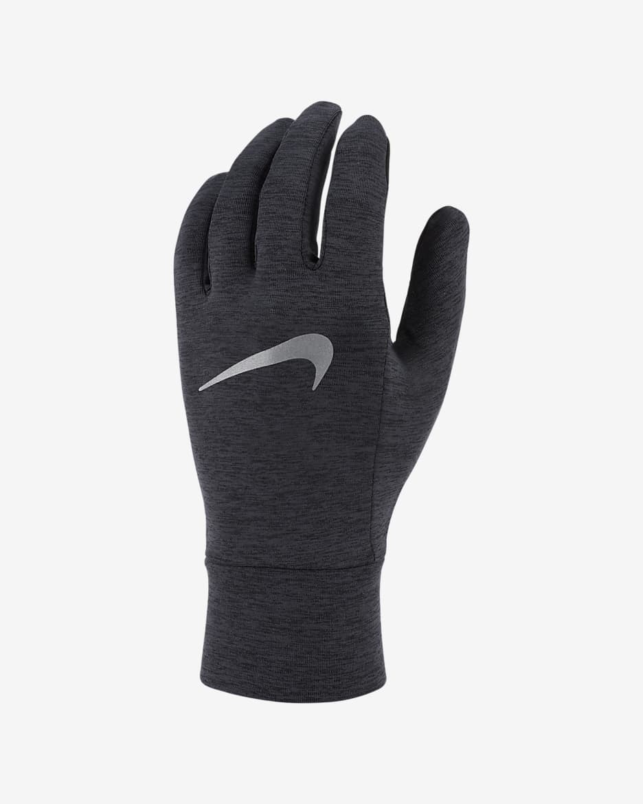 Nike Men's Fleece Running Gloves - Black/Black/Silver