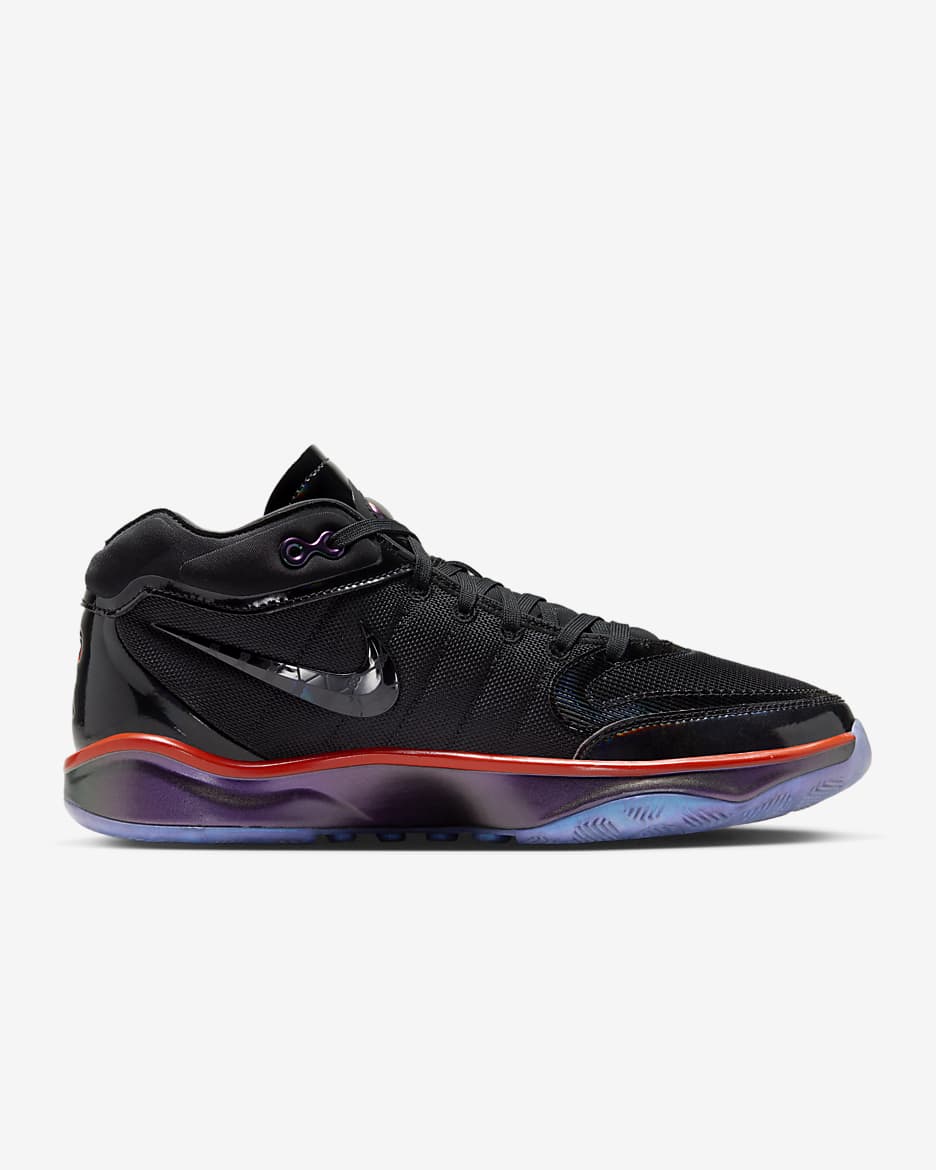 Nike G.T. Hustle 2 GTE Basketball Shoes - Black/Multi-Color/Picante Red/Black