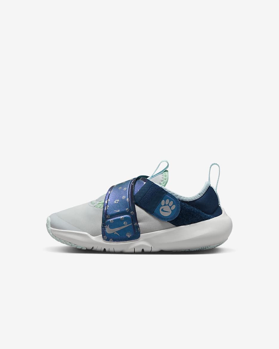Nike Flex Advance SE Younger Kids' Easy On/Off Shoes - Pure Platinum/Valerian Blue/Glacier Blue/Metallic Silver