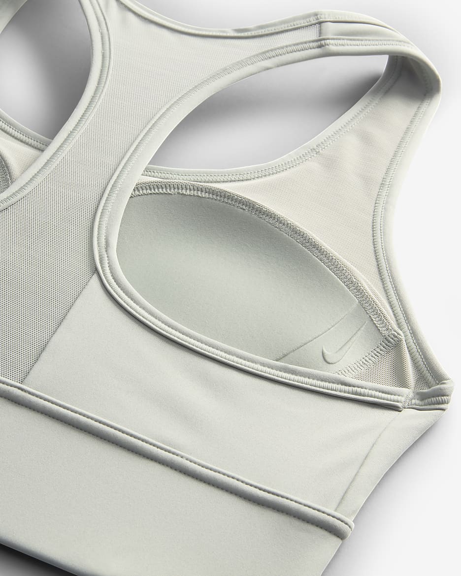 Nike Swoosh Medium-Support Women's Padded Longline Sports Bra - Jade Horizon/Jade Horizon/White