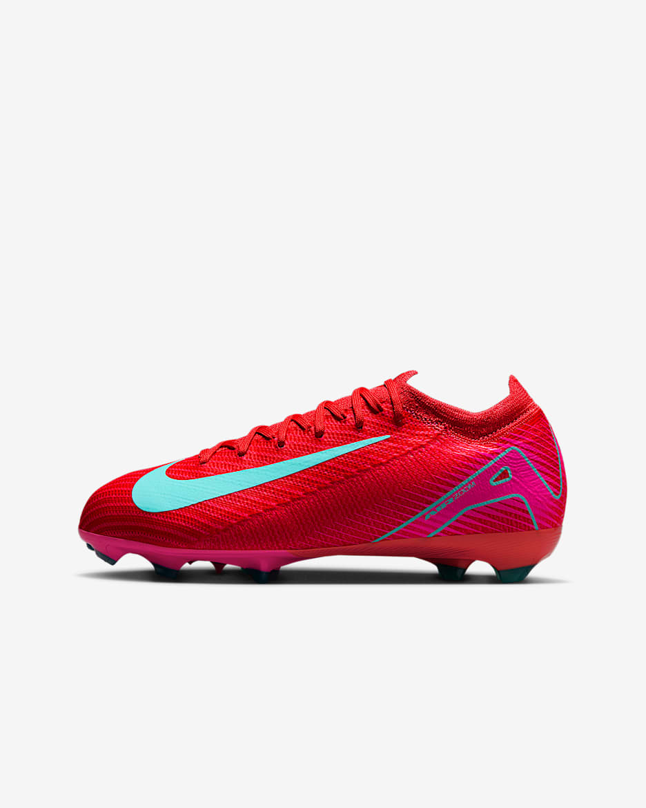 Nike Jr. Mercurial Vapor 16 Pro Younger/Older Kids' FG Low-Top Football Boot - Ember Glow/Aurora Green