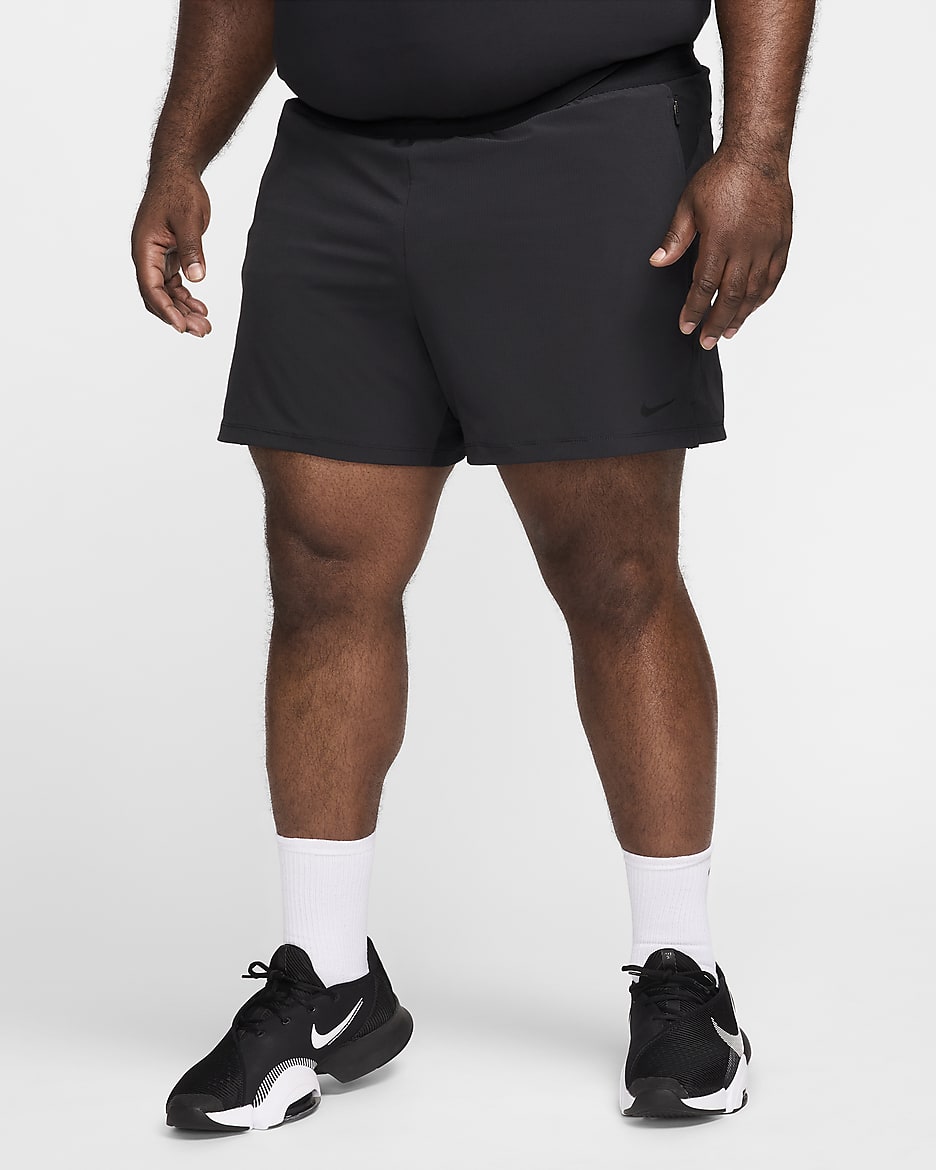 Ungefütterte Nike Flex Rep Dri-FIT-Fitnessshorts für Herren (ca. 12,5 cm) - Schwarz/Schwarz/Schwarz