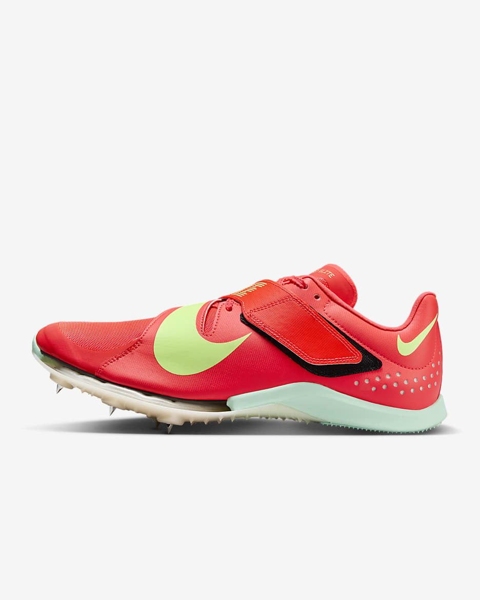 Nike Long Jump Elite Track and Field jumping spikes - Bright Crimson/Lime Blast/Mint Foam/Washed Coral