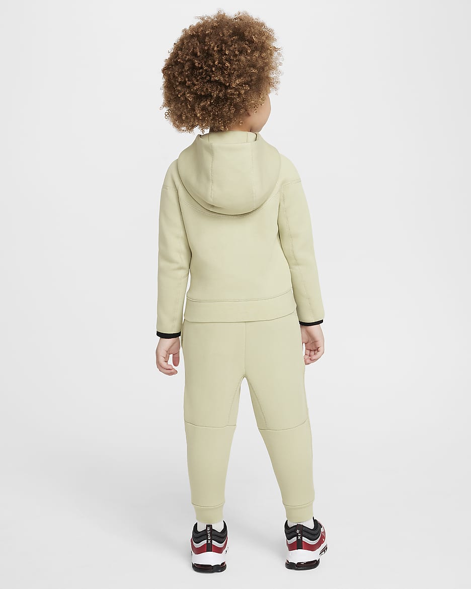 Nike Sportswear Tech Fleece Full-Zip Set Zweiteiliges Hoodie-Set für Kleinkinder - Olive Aura