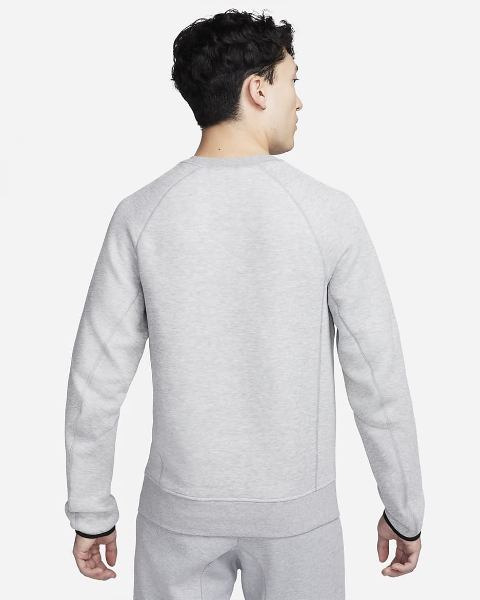 Nike Sportswear Tech Fleece Men's Crew - Dark Grey Heather/Black