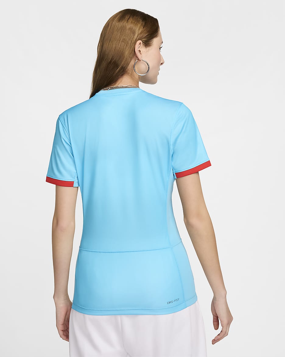 Jersey Nike Dri-FIT de la NWSL tipo réplica para mujer Chicago Red Stars 2024 Stadium Primary - Azul báltico