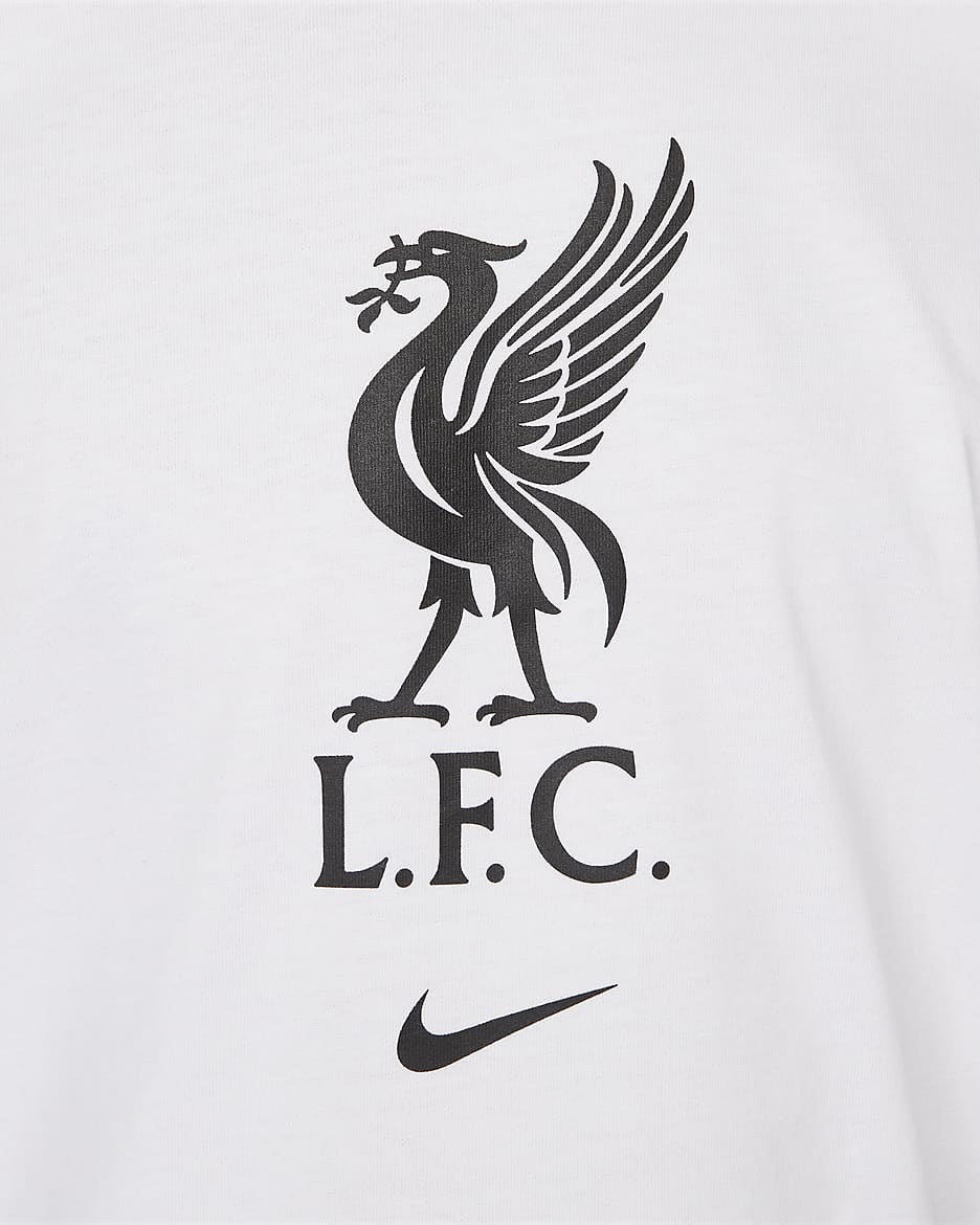 Liverpool FC Men's Soccer T-Shirt - White/Black