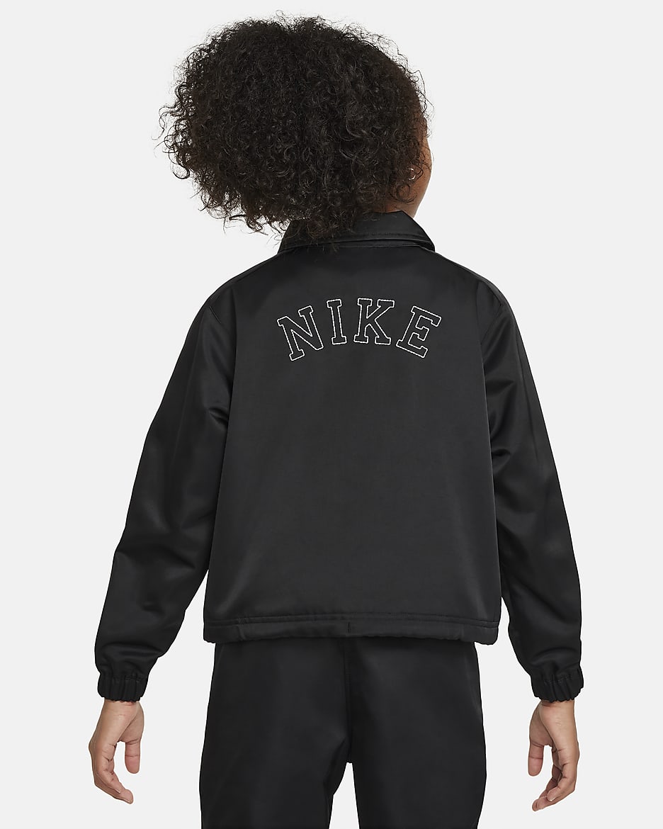 Nike Sportswear Big Kids' (Girls') Jacket - Black/White