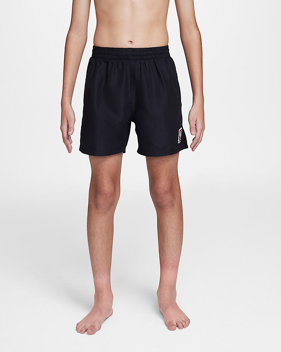 Shorts Volley con slip interno 10 cm Nike Swim Breaker – Ragazzo - Nero/University Red/Bianco/Bianco