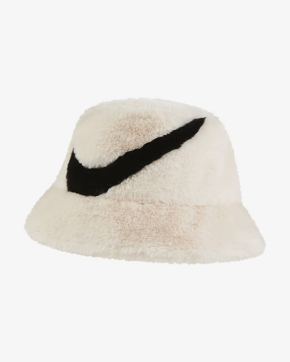 Nike Apex Faux-Fur Swoosh Bucket - Guava Ice/Black